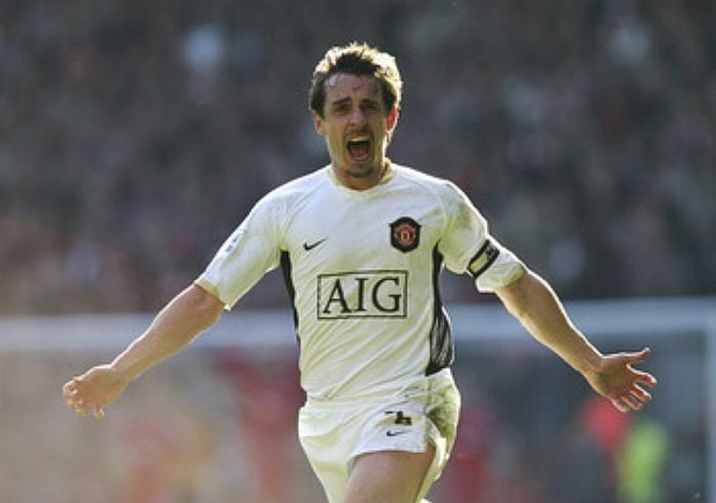 Gary Neville trong màu áo MU