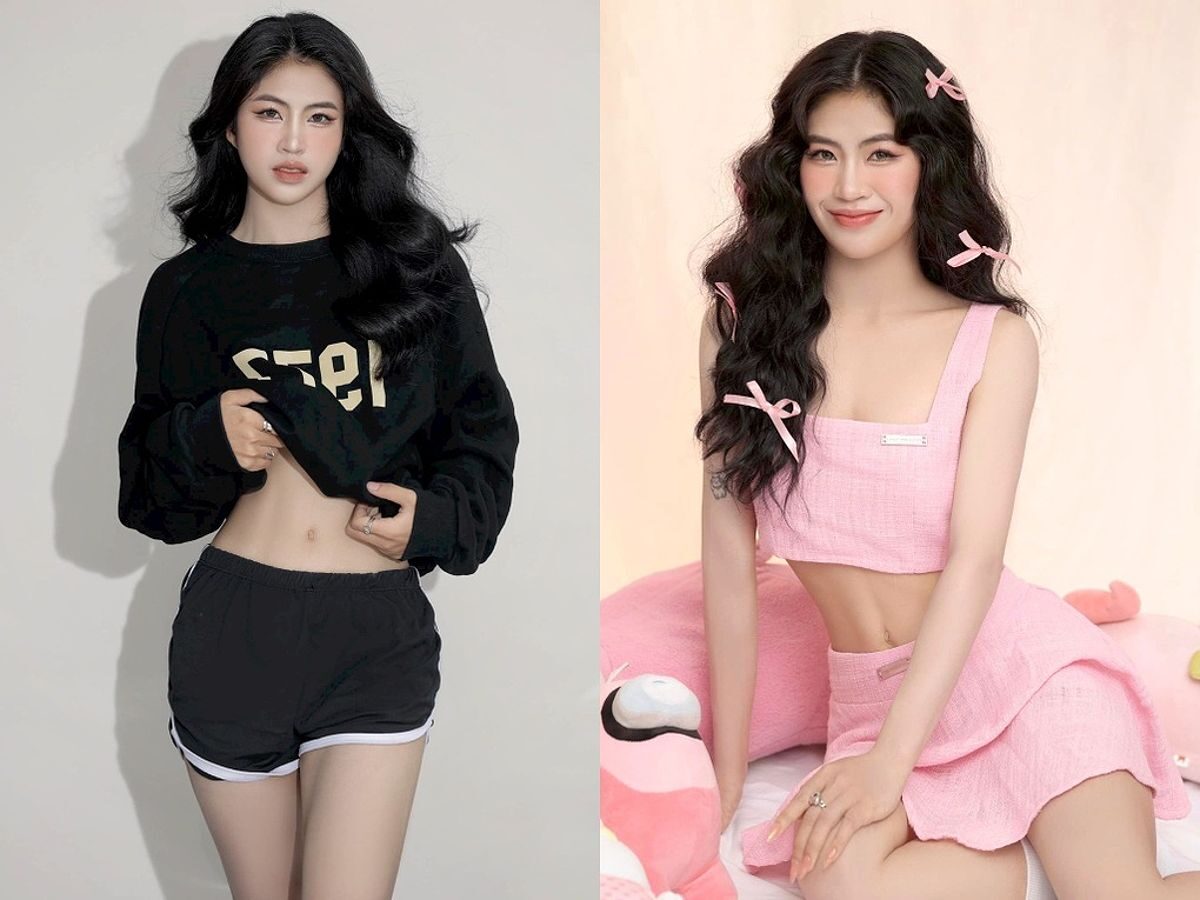 Hoàng Thị Loan trong trang phục thể thao