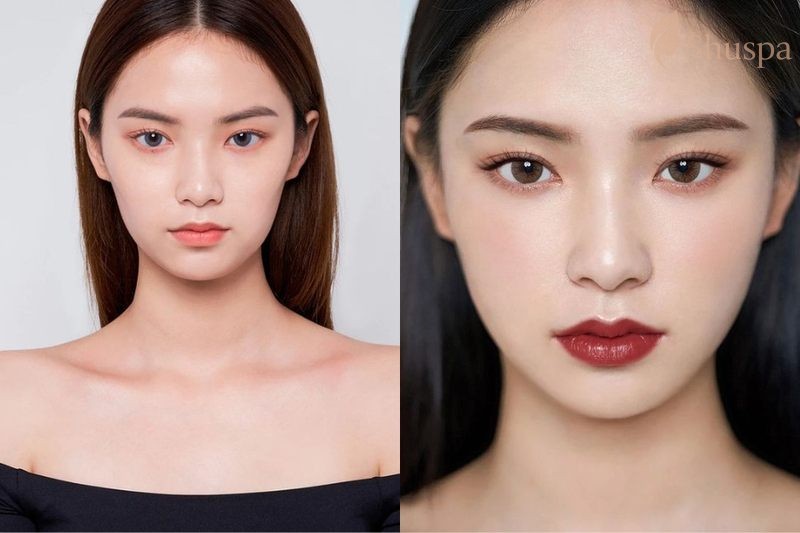 Dáng lông mày cong nhẹ phù hợp với đa số dáng mặt